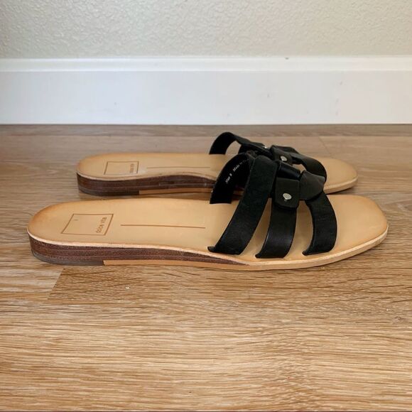 Dolce Vita Size 8 Cait Slide Leather Sandals - Picture 5 of 13
